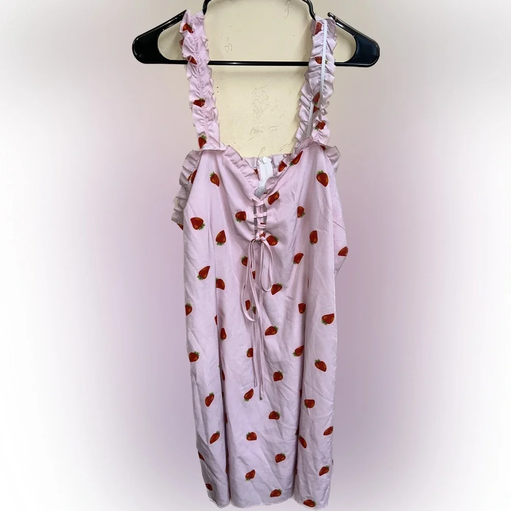 🔥5/$35🔥 SHEIN Curve Strawberry Cutie Pinup Dress - Picture 5 of 8
